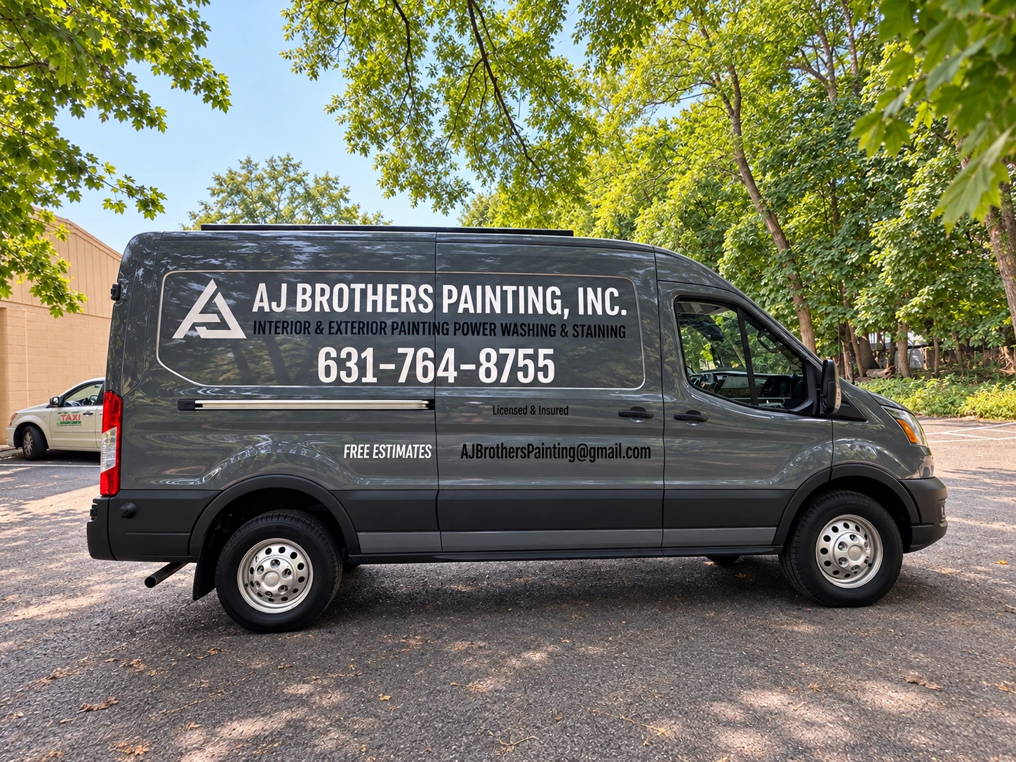 AJ Brothers Painting Van Lettering