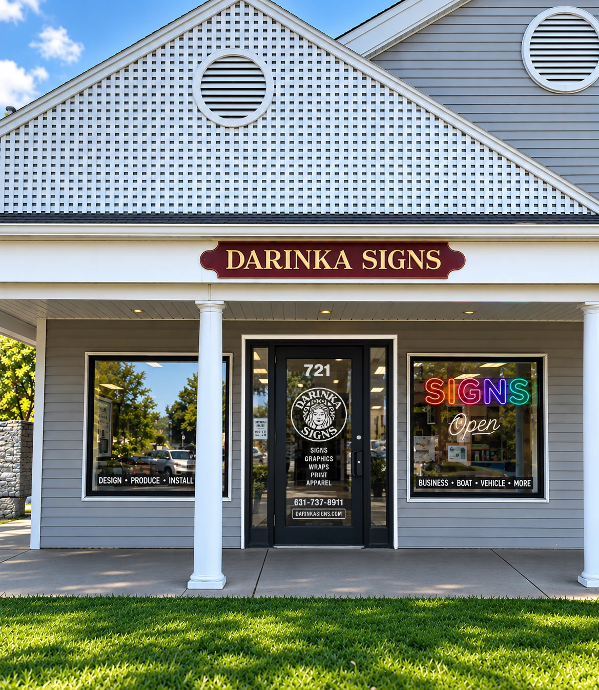 Darinka Signs Storefront, Riverhead, NY
